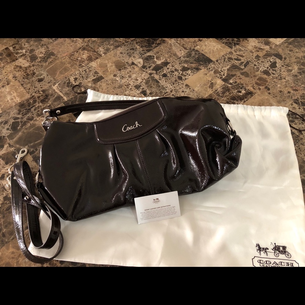 Authentic vintage style patent leather COACH bag